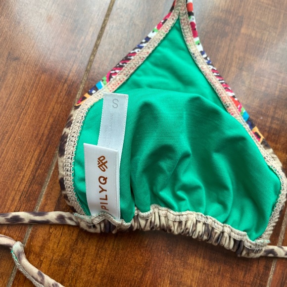 NWOT PILYQ Animal Print Beaded Bikini S 🐆 - Picture 5 of 5